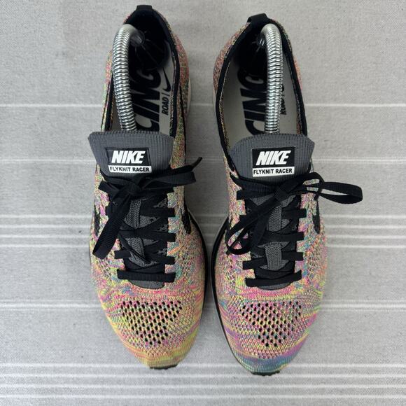 Nike Flyknit Racer 3.0 Lace Up Running Sneakers Multicolor Grey Tongue 8.5 main image 7